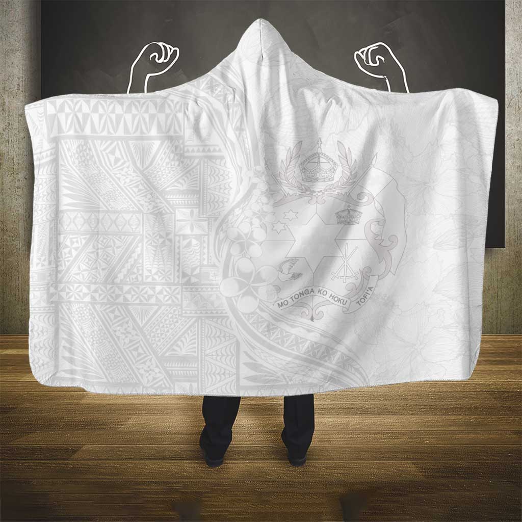 Tonga Faka Sepitema Hooded Blanket Ngatu Pattern with Plumeria and Hibiscus LT03 - Polynesian Pride