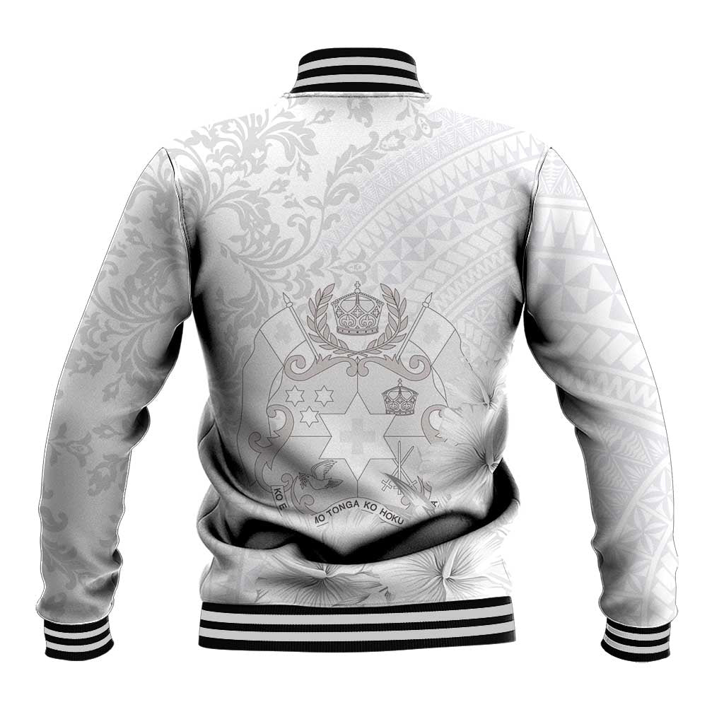 Tonga Faka Sepitema Baseball Jacket Ngatu and Floral Pattern with Blooming Hibiscus LT03 - Polynesian Pride