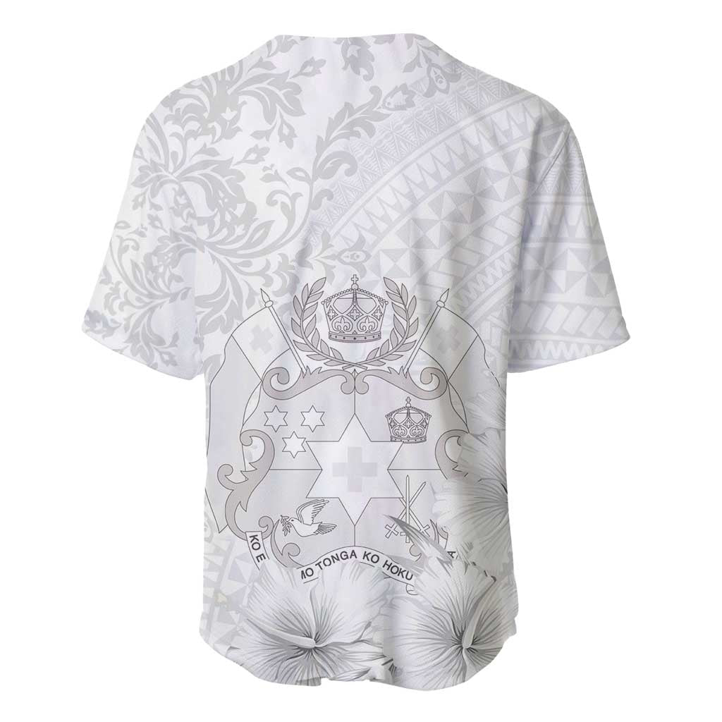 Tonga Faka Sepitema Baseball Jersey Ngatu and Floral Pattern with Blooming Hibiscus LT03 - Polynesian Pride