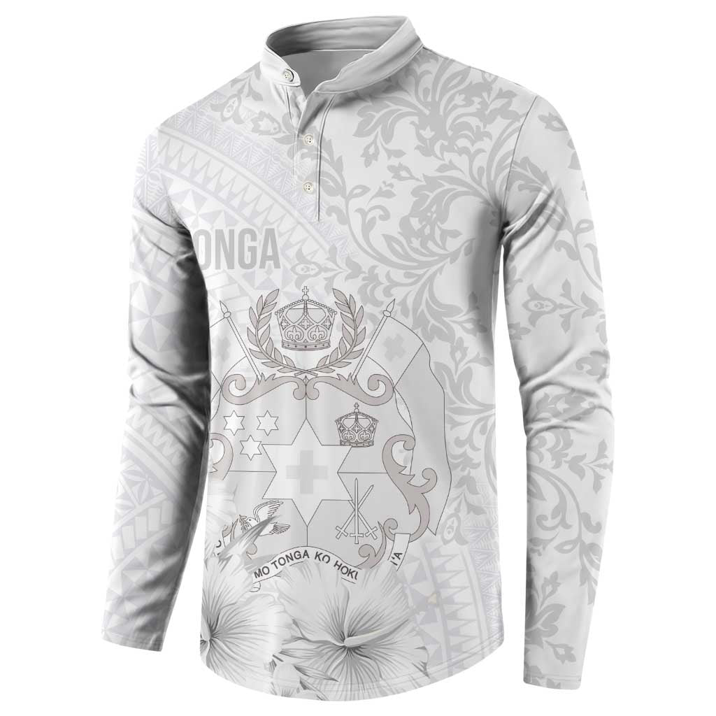 Tonga Faka Sepitema Button Sweatshirt Ngatu and Floral Pattern with Blooming Hibiscus LT03 - Polynesian Pride