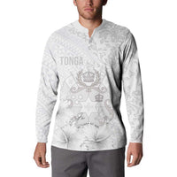 Tonga Faka Sepitema Button Sweatshirt Ngatu and Floral Pattern with Blooming Hibiscus LT03 - Polynesian Pride