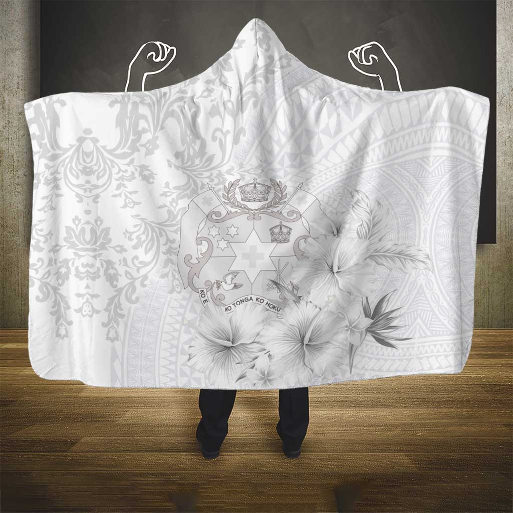 Tonga Faka Sepitema Hooded Blanket Ngatu and Floral Pattern with Blooming Hibiscus LT03 - Polynesian Pride