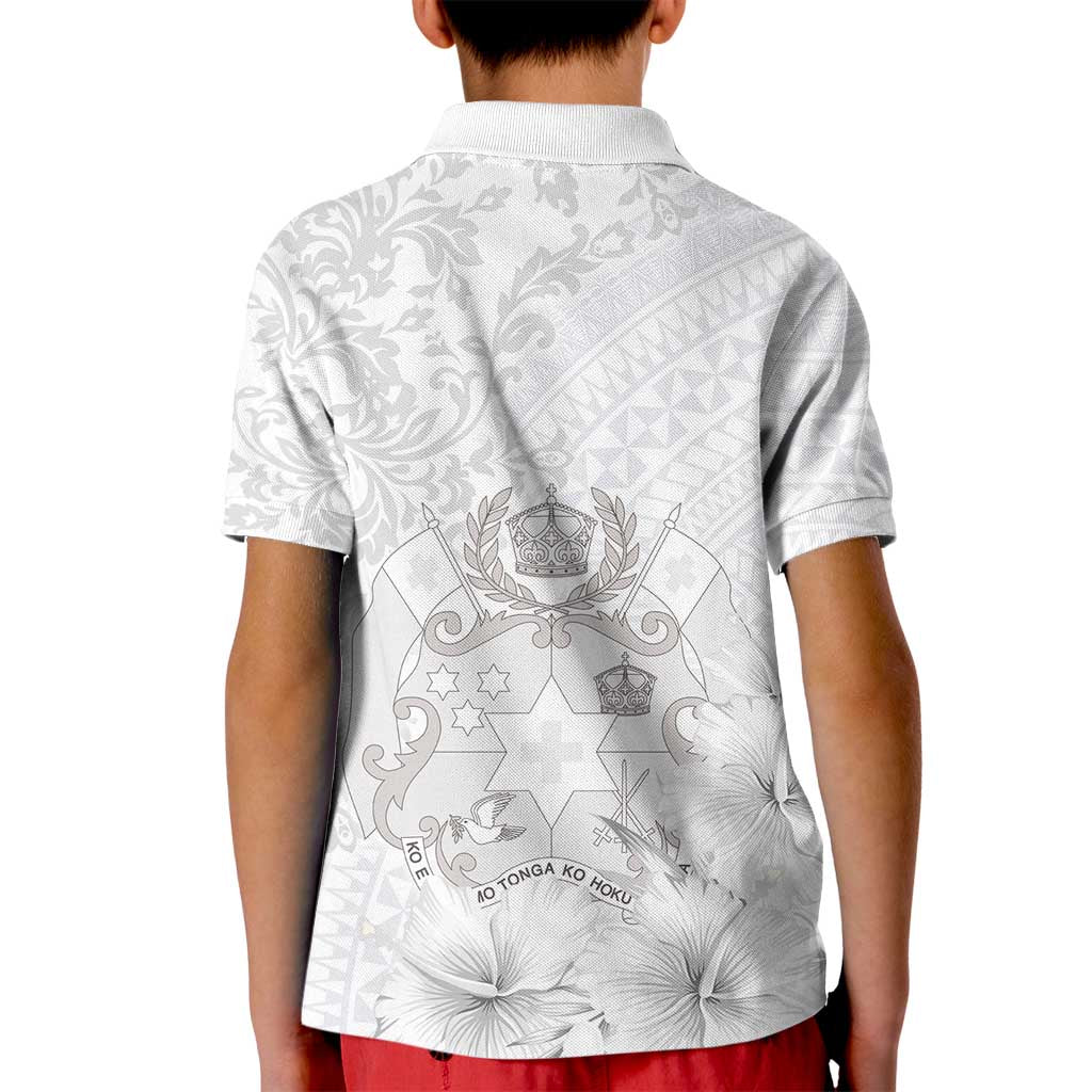 Tonga Faka Sepitema Kid Polo Shirt Ngatu and Floral Pattern with Blooming Hibiscus LT03 - Polynesian Pride