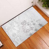 Tonga Faka Sepitema Rubber Doormat Ngatu and Floral Pattern with Blooming Hibiscus LT03 - Polynesian Pride