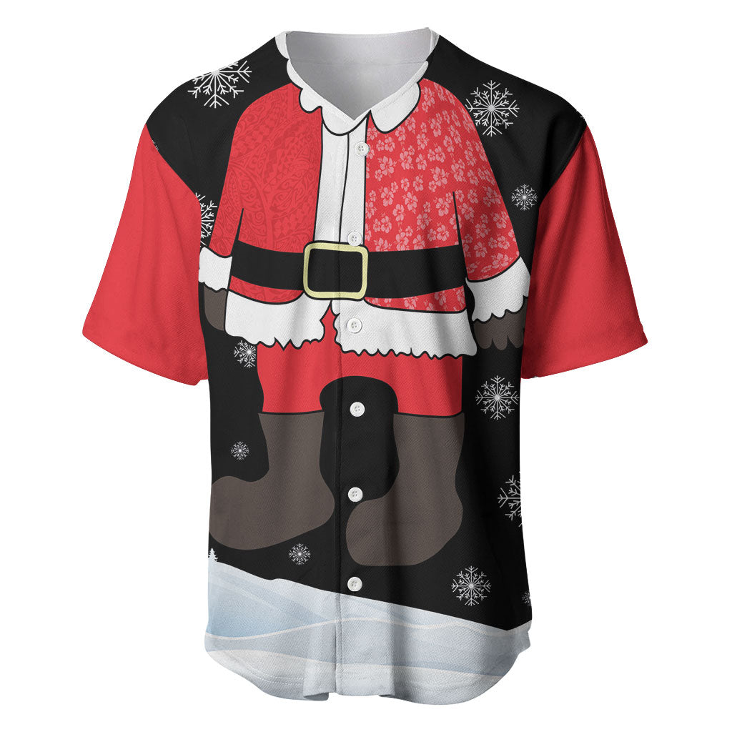 Polynesian Santa Claus Costume Funny Baseball Jersey LT03 Multicolor - Polynesian Pride