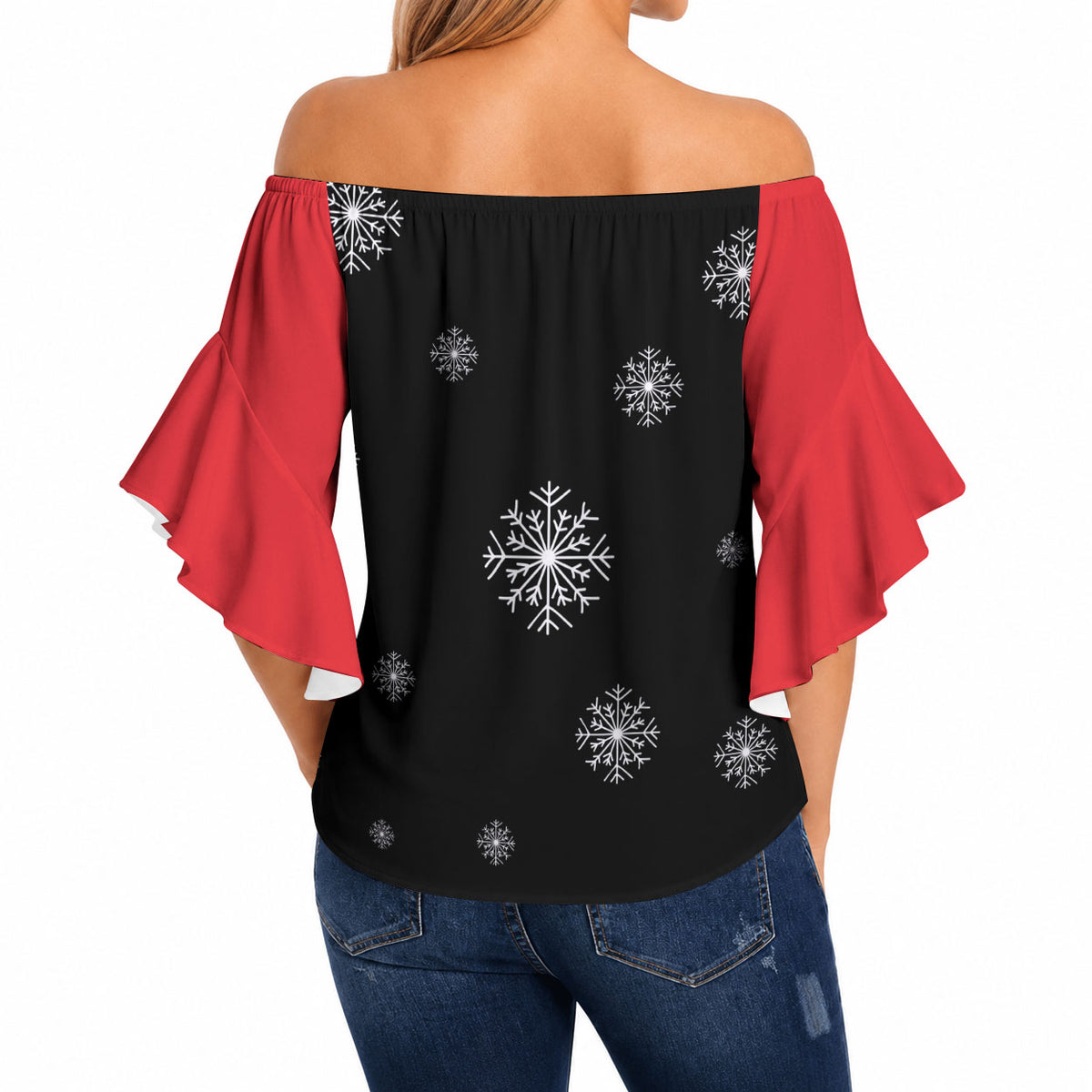 Polynesian Santa Claus Costume Funny Off Shoulder Wrap Waist Top LT03 - Polynesian Pride