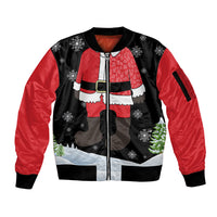 Polynesian Santa Claus Costume Funny Sleeve Zip Bomber Jacket LT03 Unisex Multicolor - Polynesian Pride