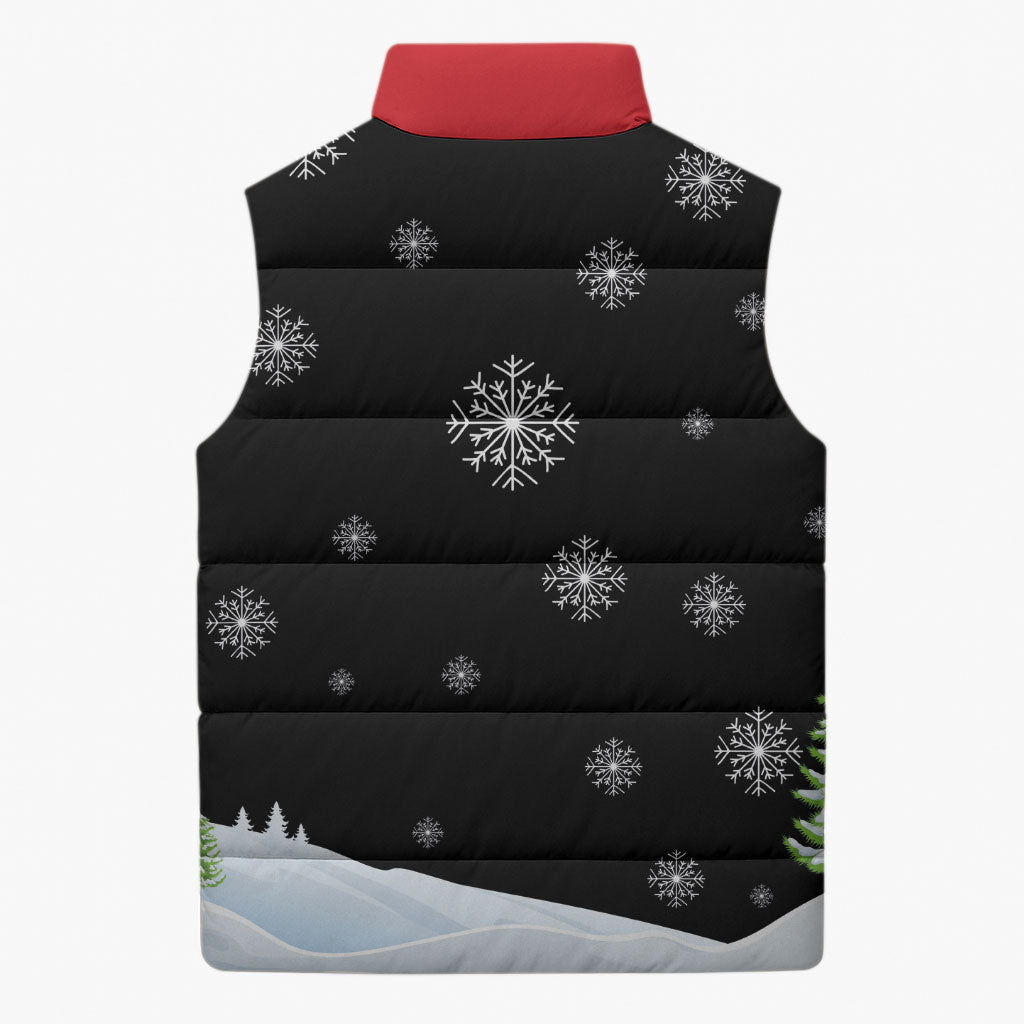 Polynesian Santa Claus Costume Funny Sleeveless Puffer Jacket LT03 - Polynesian Pride