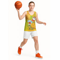 Hawaiian Mango Mele Kalikimaka Basketball Jersey Santa Claus Surfing with Turtle Mango Christmas LT03 - Polynesian Pride