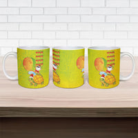Hawaiian Mango Mele Kalikimaka Ceramic Mug Santa Claus Surfing with Turtle Mango Christmas LT03 - Polynesian Pride