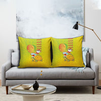 Hawaiian Mango Mele Kalikimaka Pillow Cover Santa Claus Surfing with Turtle Mango Christmas LT03 - Polynesian Pride