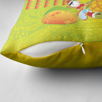 Hawaiian Mango Mele Kalikimaka Pillow Cover Santa Claus Surfing with Turtle Mango Christmas LT03 - Polynesian Pride