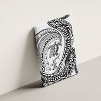 Hawaiian Turtle and Shark Canvas Wall Art Kakau Tribal with Polynesian Pattern White Color LT03 - Polynesian Pride