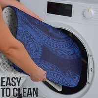 Hawaiian Turtle and Shark Bathroom Set Kakau Tribal with Polynesian Pattern Blue Color LT03 - Polynesian Pride