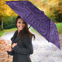 Hawaiian Turtle and Shark Umbrella Kakau Tribal with Polynesian Pattern Purple Color LT03 - Polynesian Pride