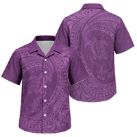 Hawaiian Turtle and Shark Family Matching Mermaid Dress and Hawaiian Shirt Kakau Tribal with Polynesian Pattern Pink Color LT03 Son's Shirt Pink - Polynesian Pride