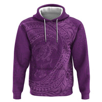 Hawaiian Turtle and Shark Hoodie Kakau Tribal with Polynesian Pattern Pink Color LT03 Pullover Hoodie Pink - Polynesian Pride