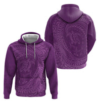 Hawaiian Turtle and Shark Hoodie Kakau Tribal with Polynesian Pattern Pink Color LT03 - Polynesian Pride