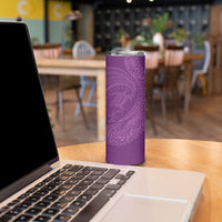 Hawaiian Turtle and Shark Skinny Tumbler Kakau Tribal with Polynesian Pattern Pink Color LT03 - Polynesian Pride