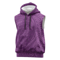 Hawaiian Turtle and Shark Sleeveless Hoodie Kakau Tribal with Polynesian Pattern Pink Color LT03 Pink - Polynesian Pride