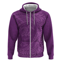 Hawaiian Turtle and Shark Zip Hoodie Kakau Tribal with Polynesian Pattern Pink Color LT03 Zip Hoodie Pink - Polynesian Pride
