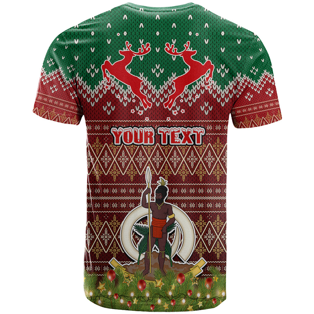 Personalised Vanuatu Christmas T Shirt Pig Tusk Beautiful Merry Xmas Snowflake LT03 - Polynesian Pride