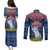Guam Christmas Couples Matching Puletasi Dress and Long Sleeve Button Shirts Chamorro Guam Tattoos Beautiful Merry Xmas Snowflake LT03 - Polynesian Pride