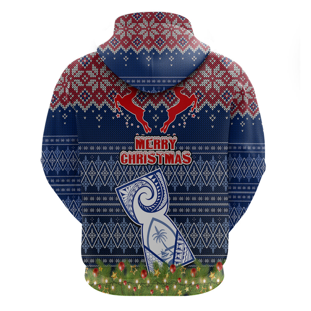 Guam Christmas Hoodie Chamorro Guam Tattoos Beautiful Merry Xmas Snowflake LT03 - Polynesian Pride