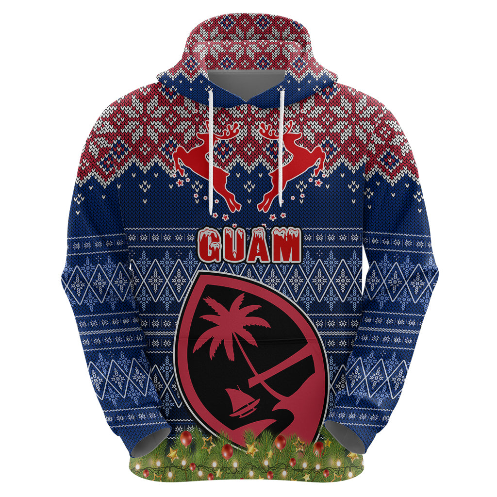 Guam Christmas Hoodie Chamorro Guam Tattoos Beautiful Merry Xmas Snowflake LT03 - Polynesian Pride