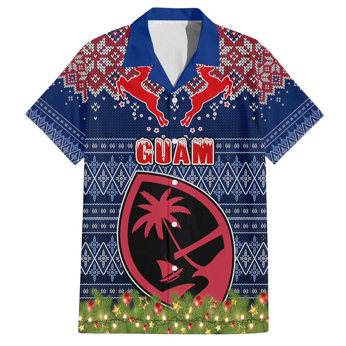 Guam Christmas Kid Hawaiian Shirt Chamorro Guam Tattoos Beautiful Merry Xmas Snowflake LT03 Kid Blue - Polynesian Pride