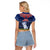 Guam Christmas Raglan Cropped T Shirt Chamorro Guam Tattoos Beautiful Merry Xmas Snowflake LT03 - Polynesian Pride