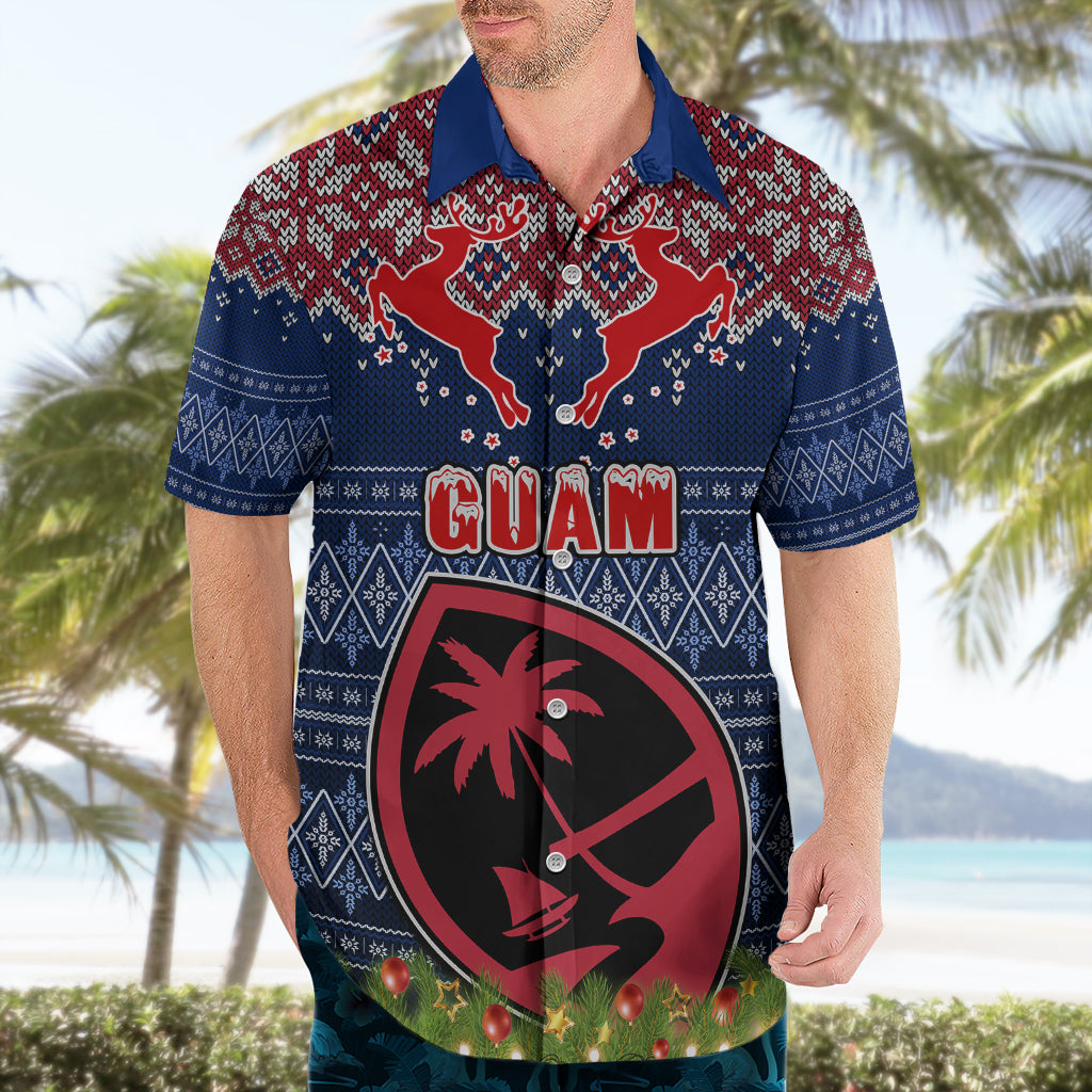 Personalised Guam Christmas Hawaiian Shirt Chamorro Guam Tattoos Beautiful Merry Xmas Snowflake LT03 - Polynesian Pride
