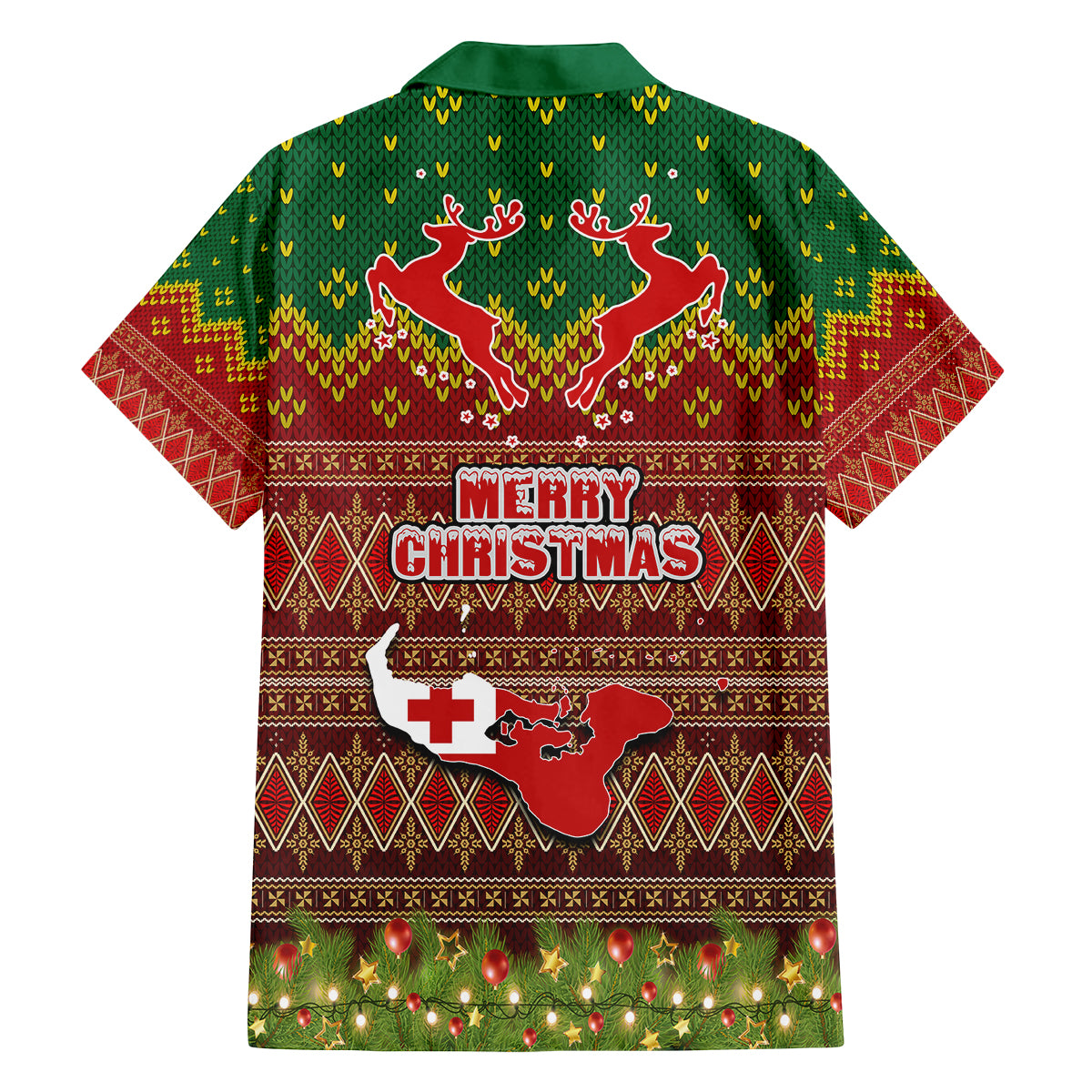 Tonga Christmas Kid Hawaiian Shirt Coat of Arms and Map Beautiful Merry Xmas Snowflake LT03 - Polynesian Pride