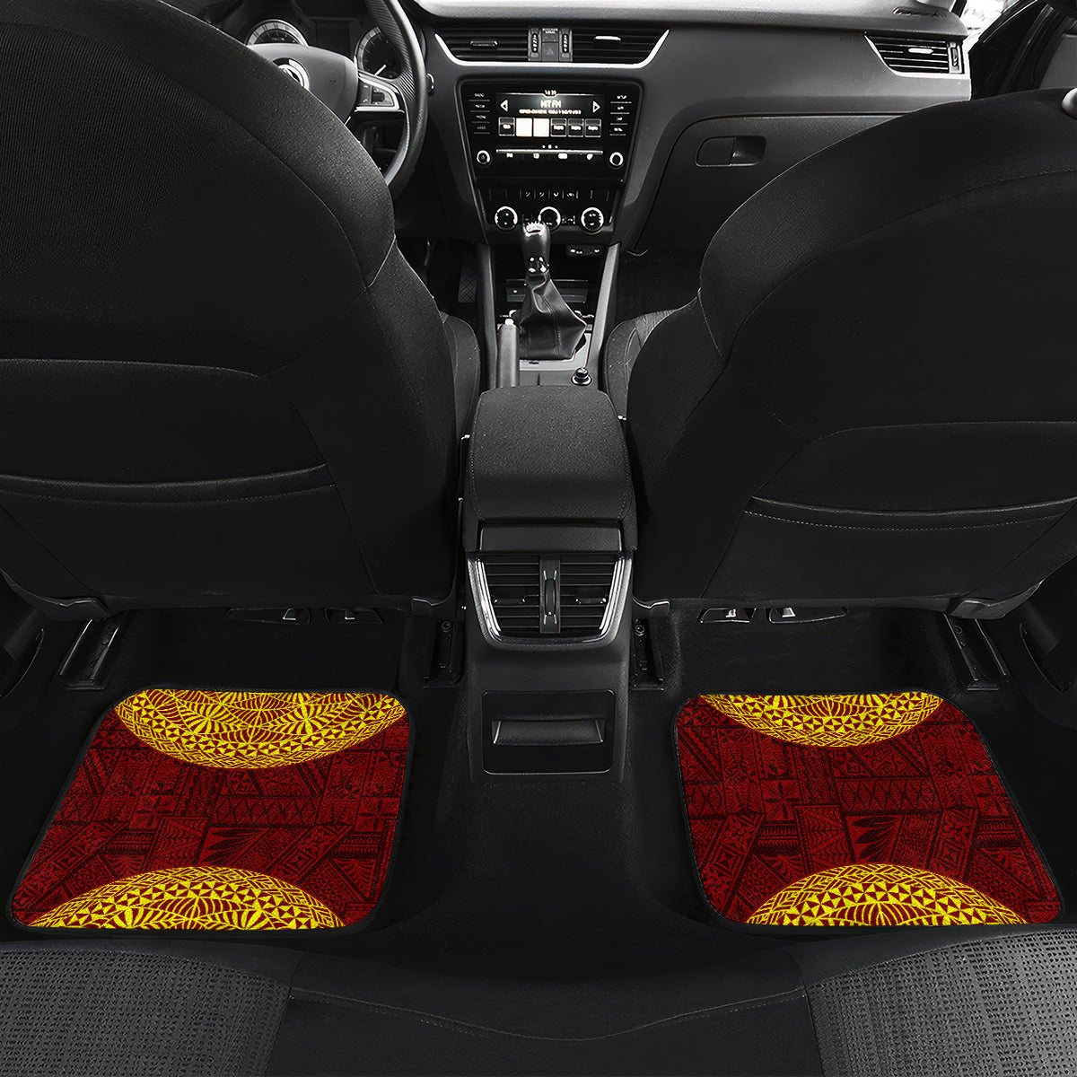 Tonga Ha'apai High School Car Mats Ngatu and Maori Ethnic Tribal Pattern LT03 - Polynesian Pride