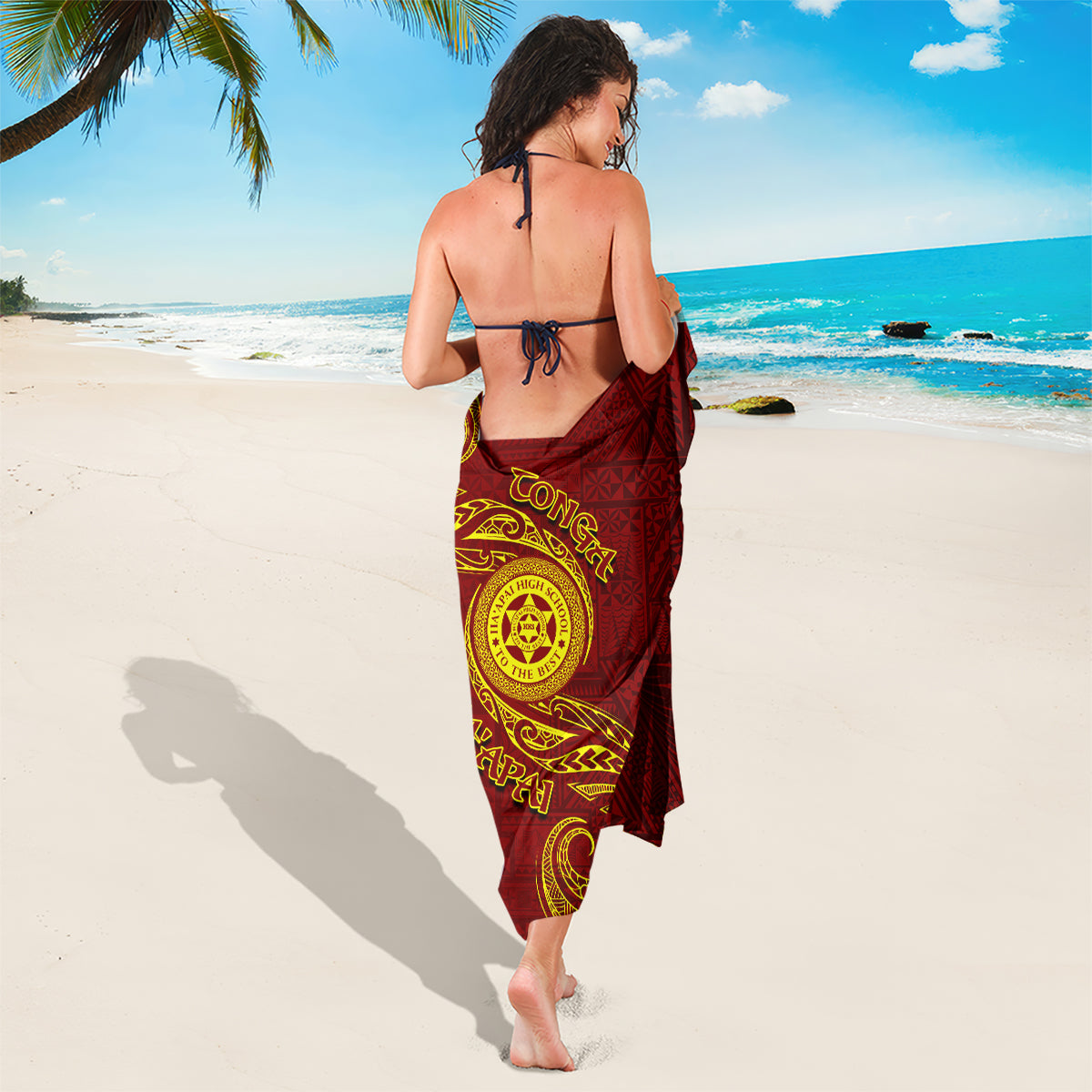 Tonga Ha'apai High School Sarong Ngatu and Maori Ethnic Tribal Pattern LT03 - Polynesian Pride