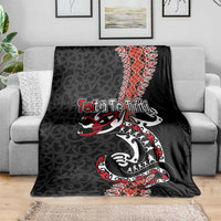 Aotearoa Toitu Te Tiriti Blanket Maori Taniwha Haka - Honour the Treaty LT03