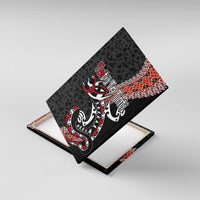 Aotearoa Toitu Te Tiriti Canvas Wall Art Maori Taniwha Haka - Honour the Treaty LT03