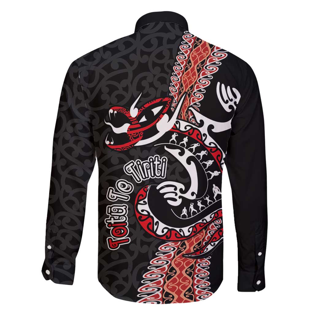 Aotearoa Toitu Te Tiriti Family Matching Summer Maxi Dress and Hawaiian Shirt Maori Taniwha Haka - Honour the Treaty LT03