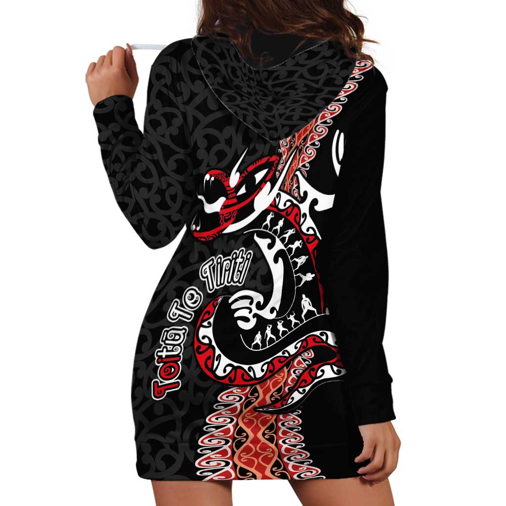 Aotearoa Toitu Te Tiriti Hoodie Dress Maori Taniwha Haka - Honour the Treaty LT03