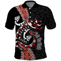 Aotearoa Toitu Te Tiriti Polo Shirt Maori Taniwha Haka - Honour the Treaty LT03