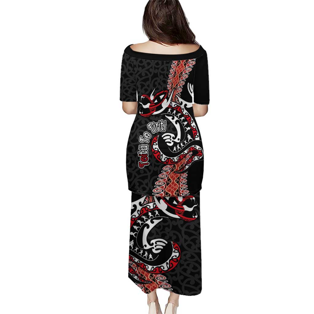 Aotearoa Toitu Te Tiriti Puletasi Maori Taniwha Haka - Honour the Treaty LT03