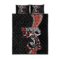 Aotearoa Toitu Te Tiriti Quilt Bed Set Maori Taniwha Haka - Honour the Treaty LT03