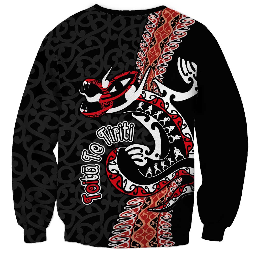 Aotearoa Toitu Te Tiriti Sweatshirt Maori Taniwha Haka - Honour the Treaty LT03