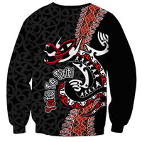 Aotearoa Toitu Te Tiriti Sweatshirt Maori Taniwha Haka - Honour the Treaty LT03