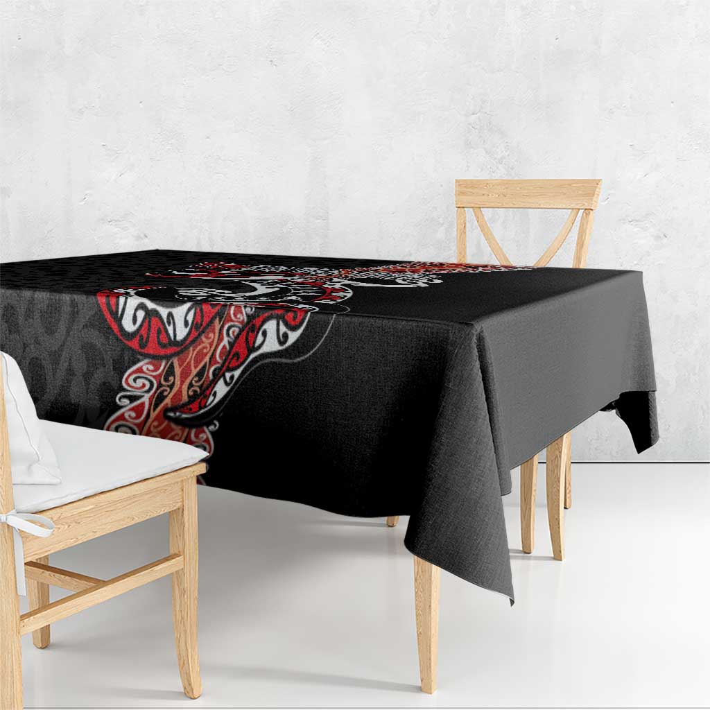 Aotearoa Toitu Te Tiriti Tablecloth Maori Taniwha Haka - Honour the Treaty LT03