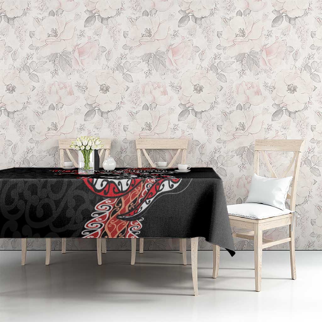 Aotearoa Toitu Te Tiriti Tablecloth Maori Taniwha Haka - Honour the Treaty LT03