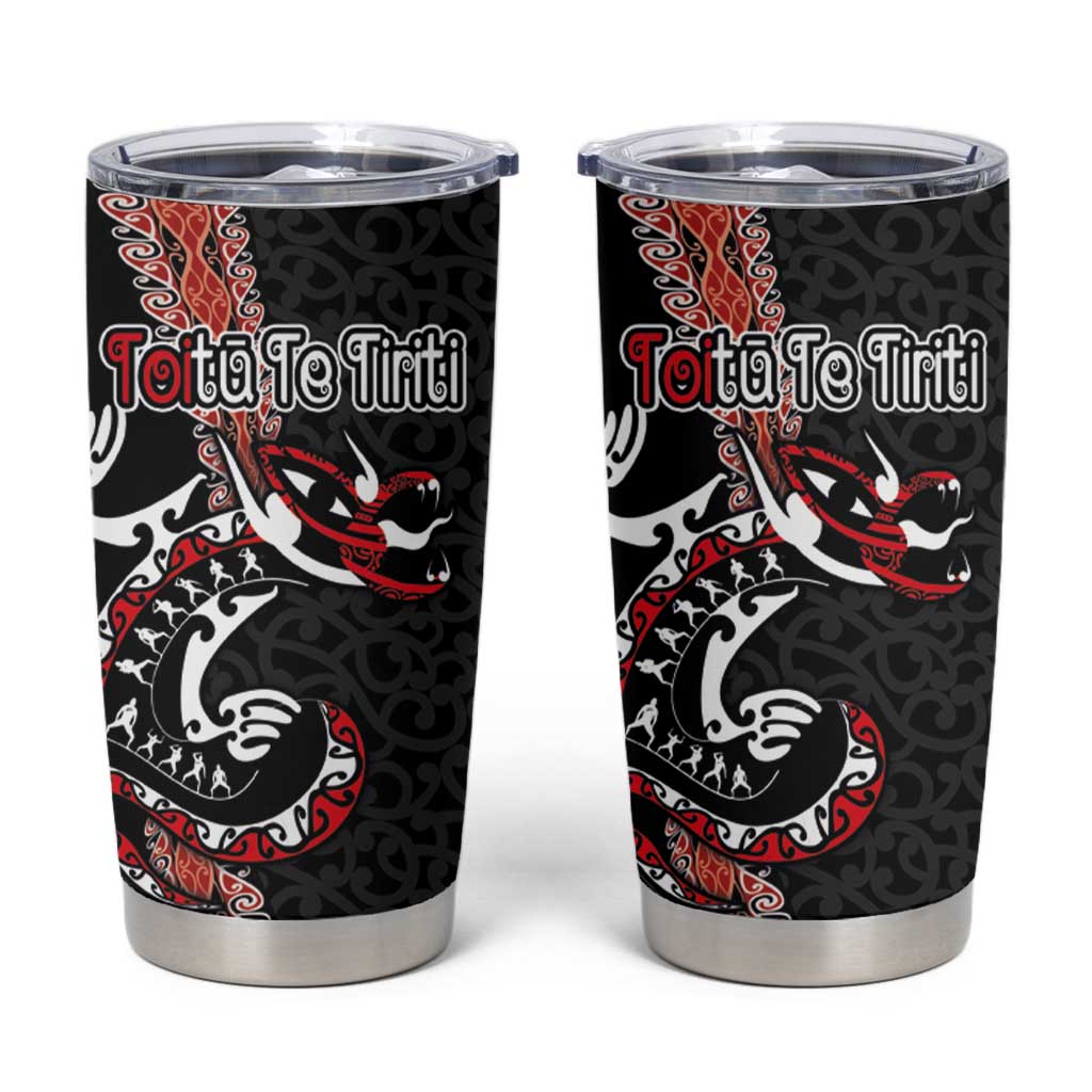 Aotearoa Toitu Te Tiriti Tumbler Cup Maori Taniwha Haka - Honour the Treaty