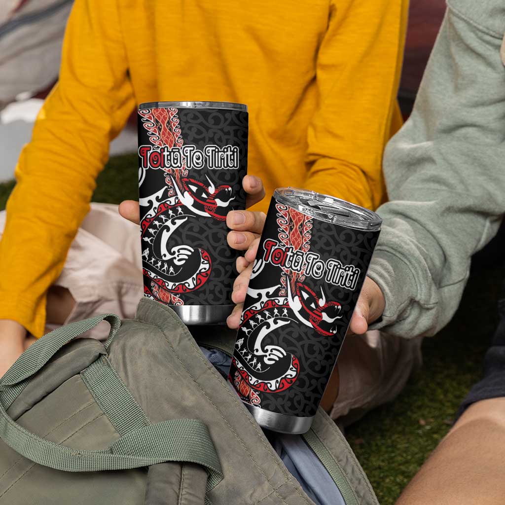 Aotearoa Toitu Te Tiriti Tumbler Cup Maori Taniwha Haka - Honour the Treaty