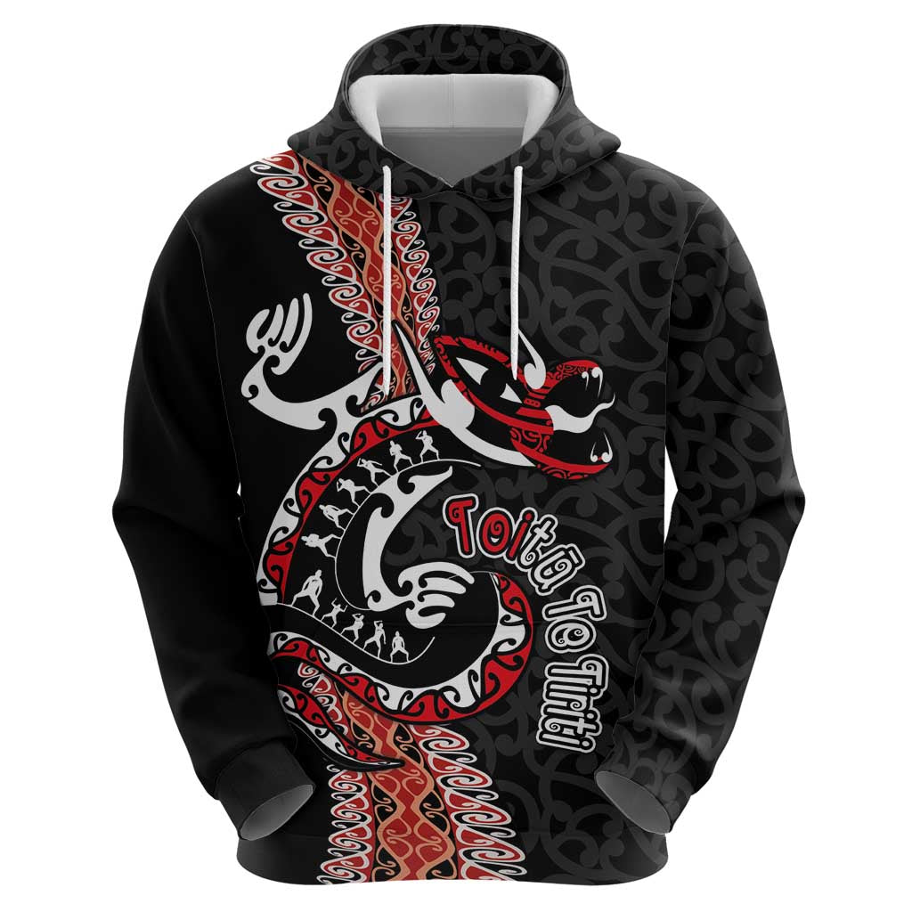 Aotearoa Toitu Te Tiriti Zip Hoodie Maori Taniwha Haka - Honour the Treaty LT03