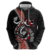 Aotearoa Toitu Te Tiriti Zip Hoodie Maori Taniwha Haka - Honour the Treaty LT03